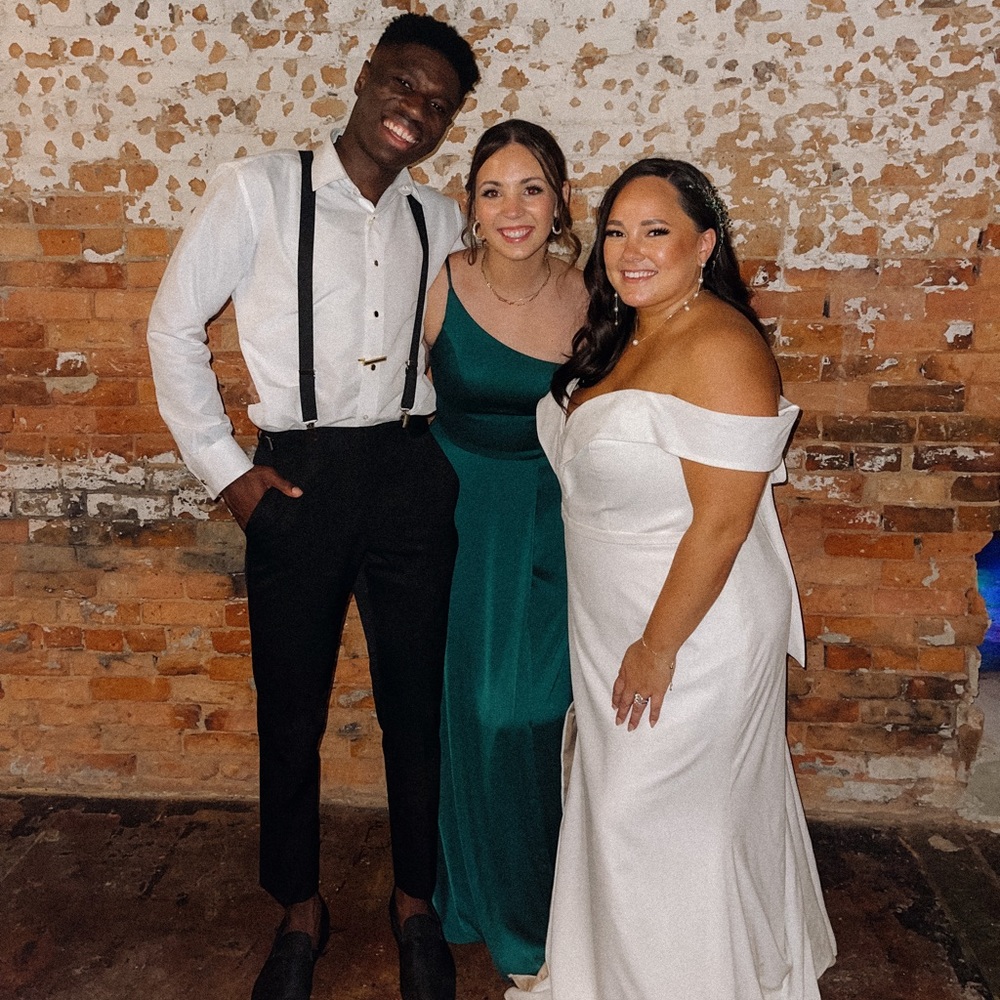 Maxi one shoulder bridesmaid dress